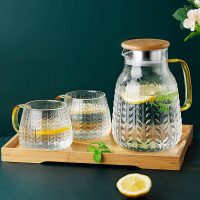 冷水壶玻璃家用透明耐热温凉开水杯凉茶壶杯子套装北欧大容量