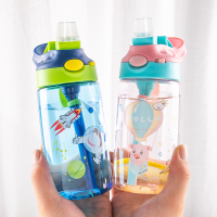 儿童水杯带吸管男女宝宝幼儿园小学生防摔便携夏季天塑料可爱水壶