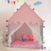 儿童帐篷室内公主女孩玩具城堡房子家用小帐篷男孩游戏屋帐篷儿童|粉色帐篷（无棉垫）+线球灯
