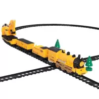 电动火车轨道玩具 蒸汽机冒烟火车长轨道搭载工程车 托马斯小火车