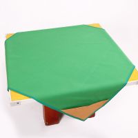 大号麻将桌布垫正方形家用麻将毯麻将垫带兜一米消音麻将布|皮革布无字款97厘米带兜绿色