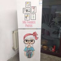 冰箱贴纸装饰贴画卡通温馨餐厅厨房橱柜玻璃自粘冰箱贴创意装饰品|卡通女孩