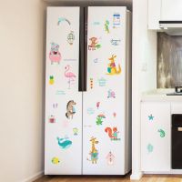 创意卡通冰箱翻新贴纸自粘图案餐厅卧室门单双三开门改造装饰贴画|卡通动物