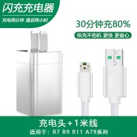 特价5V4AoppoR9s适用闪充oppoA79适用充电器头oppoR7 r11 闪充一套[头+线]