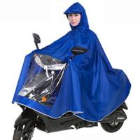 电动车雨衣 透明双面罩牛津成人骑行男女加大加厚单人摩托车雨披