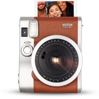 棕色 标配|mini90相机 套餐含拍立得相纸 复古迷你傻瓜文艺青年胶片相机K4