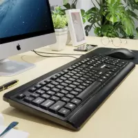 v580有线键盘usb多媒体台式电脑外设家用办公打字游戏轻薄膜防水静音适用笔记本平板外接
