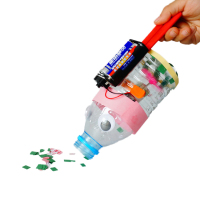diy创意吸尘器 儿童科学实验玩具学生科技小制作小发明手工材料包|吸尘器[材料包]+电池+颜料+螺丝刀