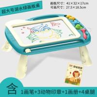 宝宝画板儿童磁性涂鸦板幼儿磁力写字板可擦孩子图画板玩具1-3岁|超大绿画桌]含3印1笔1册4桌脚qA