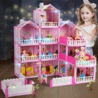 芭比娃娃房子别墅过家家拼装玩具小女孩别墅房子儿童生日礼物