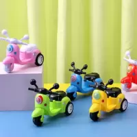 卡通回力车小摩托儿童玩具车无需电池小孩奖品礼物惯性摩托车批发|3个回力小摩托随机发