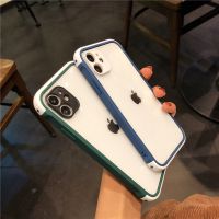 拼色拆镜头iphone12手机壳78plus苹果透明撞色防摔11pro Max/xsXr