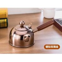 2019新款304不锈钢烧水壶泡茶壶家用电磁炉茶具电陶炉侧把电茶壶|500ml玟瑰金色(304)无茶漏