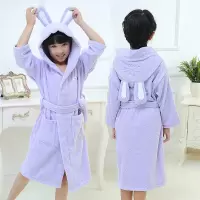 纯棉儿童浴袍全棉毛巾料男女宝宝可爱带帽游泳洗澡浴衣浴巾加厚