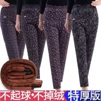驼绒棉裤女三层加绒加厚高腰保暖裤冬季大码宽松中老年外穿女裤子