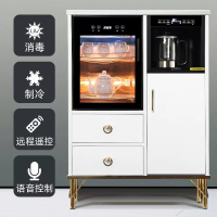 永生XQ07茶吧机带消毒柜简约多功能饮水机立式办公室家用全自动智能实木茶水柜