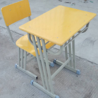 文通单人课桌椅HJ-136钢木课桌