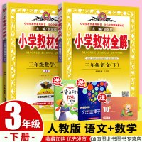 薛金星小学教材全解2020春三年级下册语文数学2本人教版RJ 课堂同步解读部编版同步训练学习资料包教辅书全套 同步阅读试