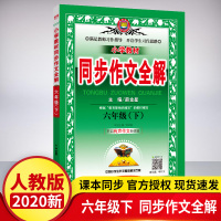 2020小学教材全解六年级下册语文同步作文人教版RJ 6年级下册作文书写作小学教材同步作文全解六年级下册语文课本同步薛金