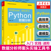 【正版】对比Excel 轻松学习Python数据分析 数据分析师用书 系统学习数据分析流程操作技术参考 基于Excel