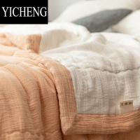 YICHENGA类双层纱夏被可水洗新疆棉空调被夏凉被夏季日式薄被子