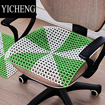 YICHENG夏季天透气玻璃珠玉石陶瓷坐垫办公室电脑椅垫汽车学生椅子凉座垫