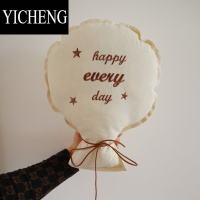 YICHENG韩国ins风宝宝周岁百日照纪念日拍照道具刺绣布艺气球抱枕可定制