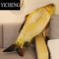 YICHENG3d仿真鲫鱼毛绒玩具鲤鱼抱枕公仔靠垫逗猫玩偶草鱼小丑鱼娃娃