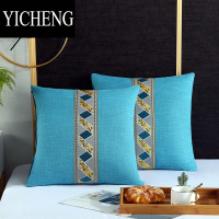YICHENG 新中式红木沙发靠垫棉麻抱枕椅子靠背简约时尚腰枕