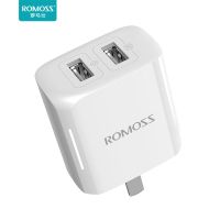 罗马仕 AC12T手机充电头智能双口适配器 双USB输出带灯快充充电器|白色