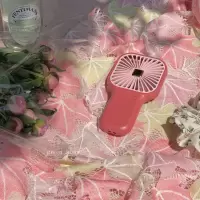 green house * ins复古方头便携手持桌面USB小电风扇夜灯