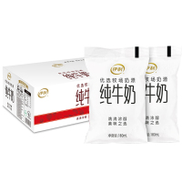 伊利 透明小白袋 新鲜纯牛奶 180g*16袋/箱 超高温灭菌乳