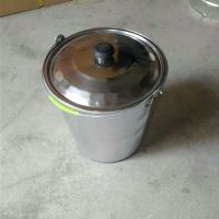 家用加厚款铁皮水桶镀锌桶铁桶金属桶直桶提油桶打水井桶|尖桶15升+盖子