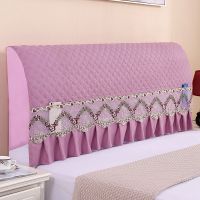 床头套床头罩床头罩欧式床头套软包实木现代加厚床头防尘罩|十里桃花A-紫 1.2米床头罩
