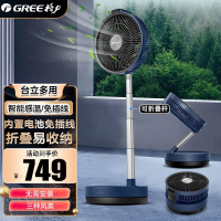 格力(GREE)空气循环扇智能遥控风扇户外便携可伸缩折叠落地扇直流变频电风扇家用台地两用 FSZ-2306Bg7 墨石蓝