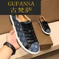 GUFANSA法国奢侈品牌 欧洲上流名士高端品牌法国奢侈品牌 欧洲上流名士高端品牌酷奇牛仔布帆布鞋男百搭透气休闲鞋202