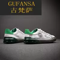 GUFANSA法国奢侈品牌 欧洲上流名士高端品牌法国奢侈品牌 欧洲上流名士高端品牌男鞋潮鞋2021新款透气滴胶小白鞋男真