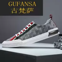 GUFANSA法国奢侈品牌 欧洲上流名士高端品牌法国奢侈品牌 欧洲上流名士高端品牌欧洲站男鞋2021夏季透气帆布鞋男潮流