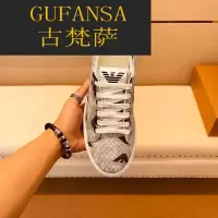GUFANSA法国奢侈品牌 欧洲上流名士高端品牌2022年夏季布鞋联名利登阿玛尼男鞋时尚板鞋布面透气休闲小白鞋男