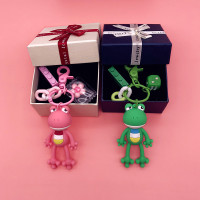 钥匙扣女韩国卡通可爱小青蛙公仔汽车创意礼品情侣包包腰挂件玩偶