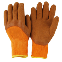 誉丰YL-5119大半挂乳胶发泡毛圈防滑耐磨保暖手套劳保工作手套