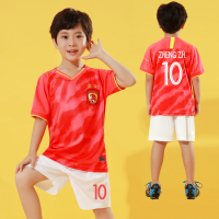 恒大儿童短袖足球服套装郑智8保利尼奥9塔利斯卡足球衣男队服