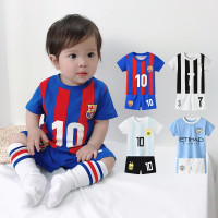 巴萨罗那梅西球衣婴儿一岁儿童足球服短袖123宝宝尤文图斯阿根廷X7