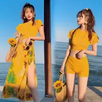 泳衣女遮肚显瘦分体三件套2020新款性感保守韩国温泉游泳装风M4