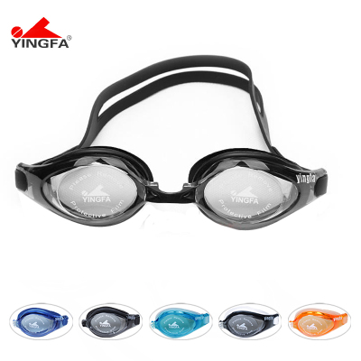 !硅胶防雾防水游泳镜 多色大框平光眼镜 舒适 男女通用