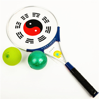 正品宏福牌铝合金柔力球拍太极球拍带球套装柔力球拍 老年柔力球M4|1拍1塑料球