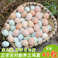 土鸡蛋农家新鲜正宗绿壳乌鸡蛋农村自养草鸡蛋40枚