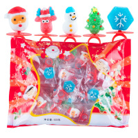 圣诞节棒棒糖果创意圣诞老人软糖戒指糖盒装卡通儿童活动零食礼物