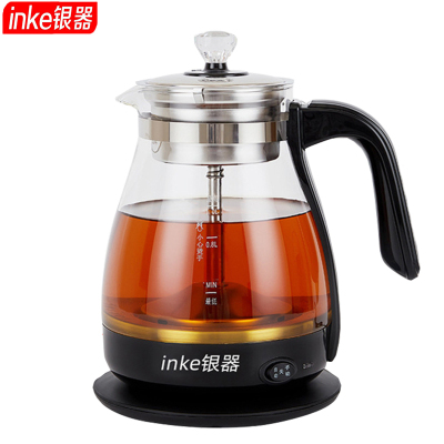 银器 1L自动蒸汽玻璃煮茶壶 茶水分离 保温蒸 茶壶 养生壶 电茶壶 电水壶 电茶具