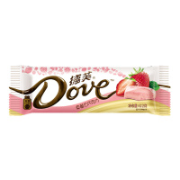 德芙（Dove）草莓白巧克力 42g/袋装 休闲 零食